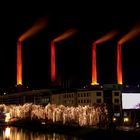 Autostadt bei nacht