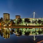 Autostadt Wolfsburg beleuchtet