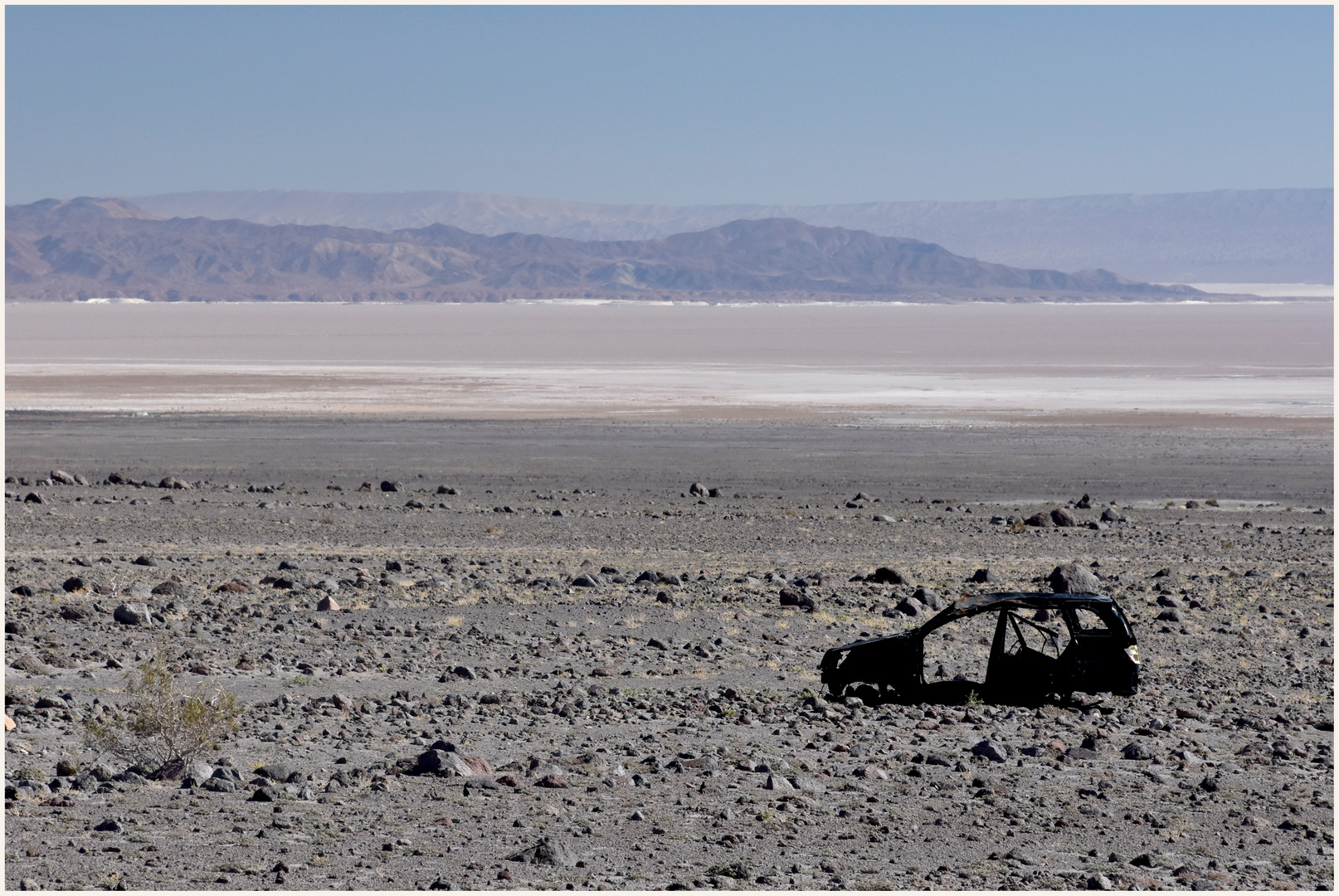 Autowrack in der Wüste