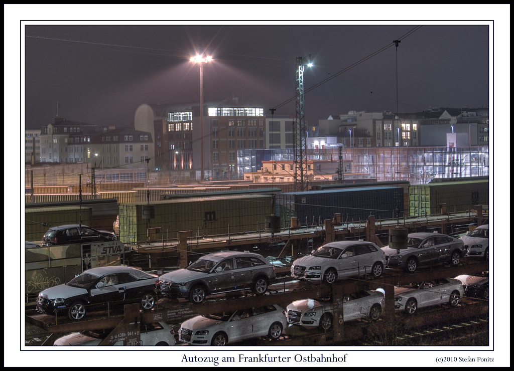 Autozug am Frankfurter Ostbahnhof