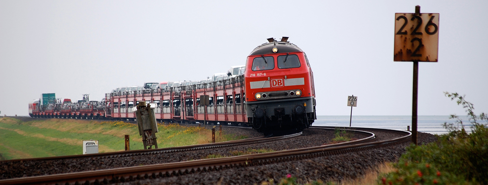 Autozug Sylt mit Doppel 218er