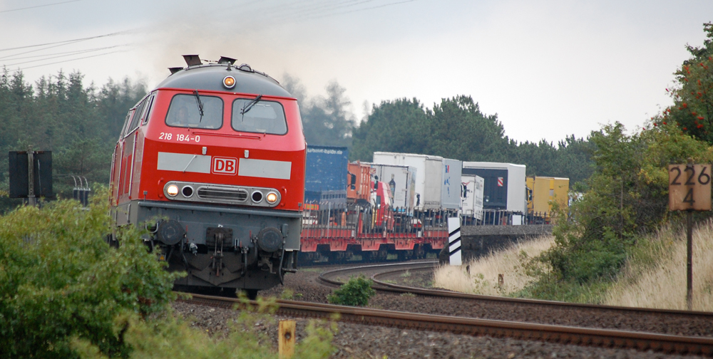 Autozug Sylt mit Doppel 218er