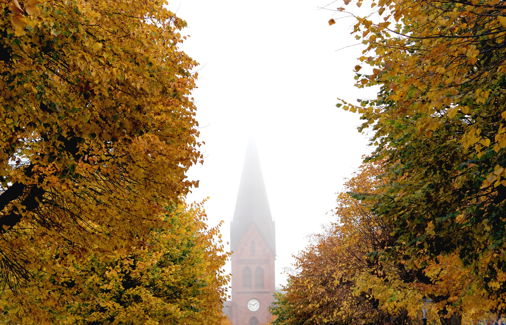 autumn and church