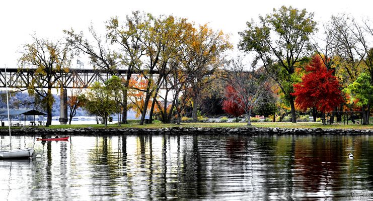 Autumn Serenity by the Hudson - A Beacon Impression