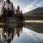 Autumn sunrise over the lake