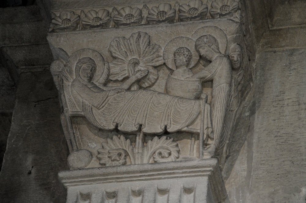 Autun, Kathedrale St-Lazare Kapitell: Jesus im Bad