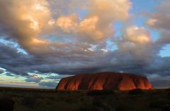 Ayers Rock  - green desert