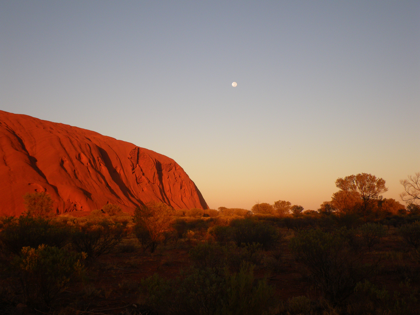 Ayers Rock meets the moon