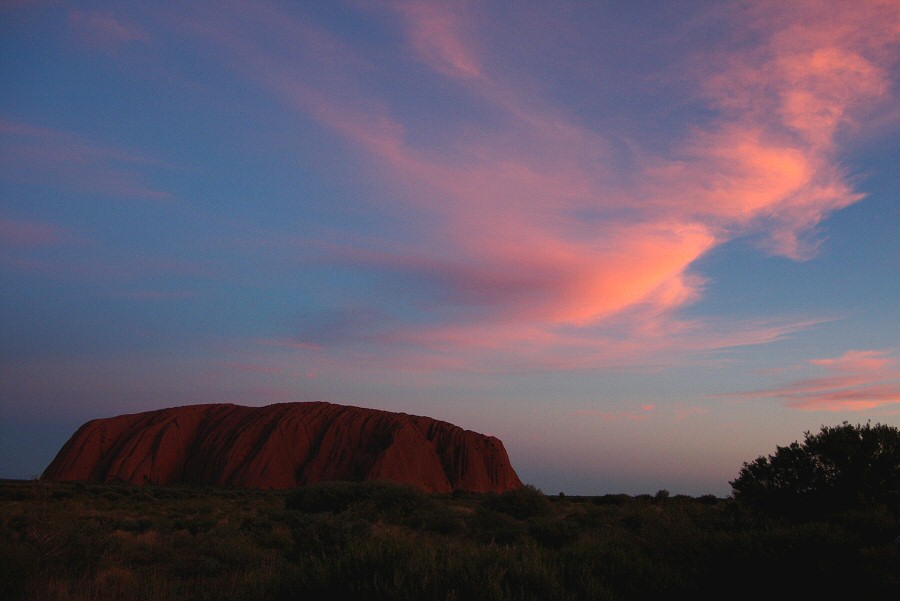 Ayers Rock mit Abendrot