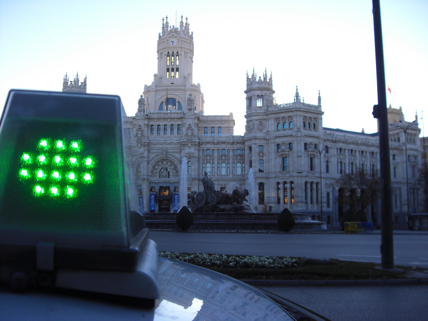 Ayuntamiento y Cibeles,en Madrid.