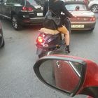 Azeri biker girl on a Baku street