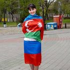 Azeri girl from Russia (with Azeri and Russian flags)