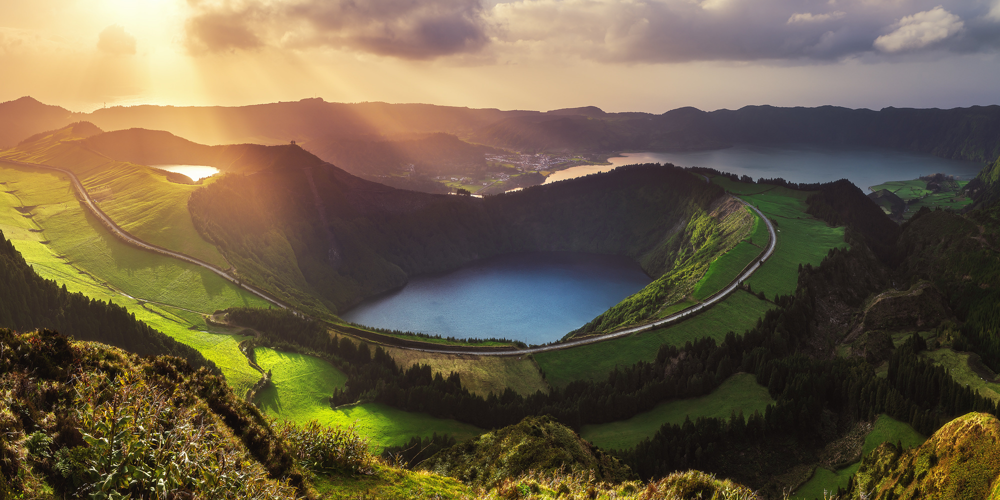 Azoren Sete Cidades Panorama Foto & Bild europe, portugal, açores