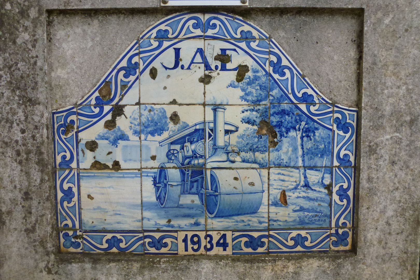 Azulejo auf dem Rastplatz 1934