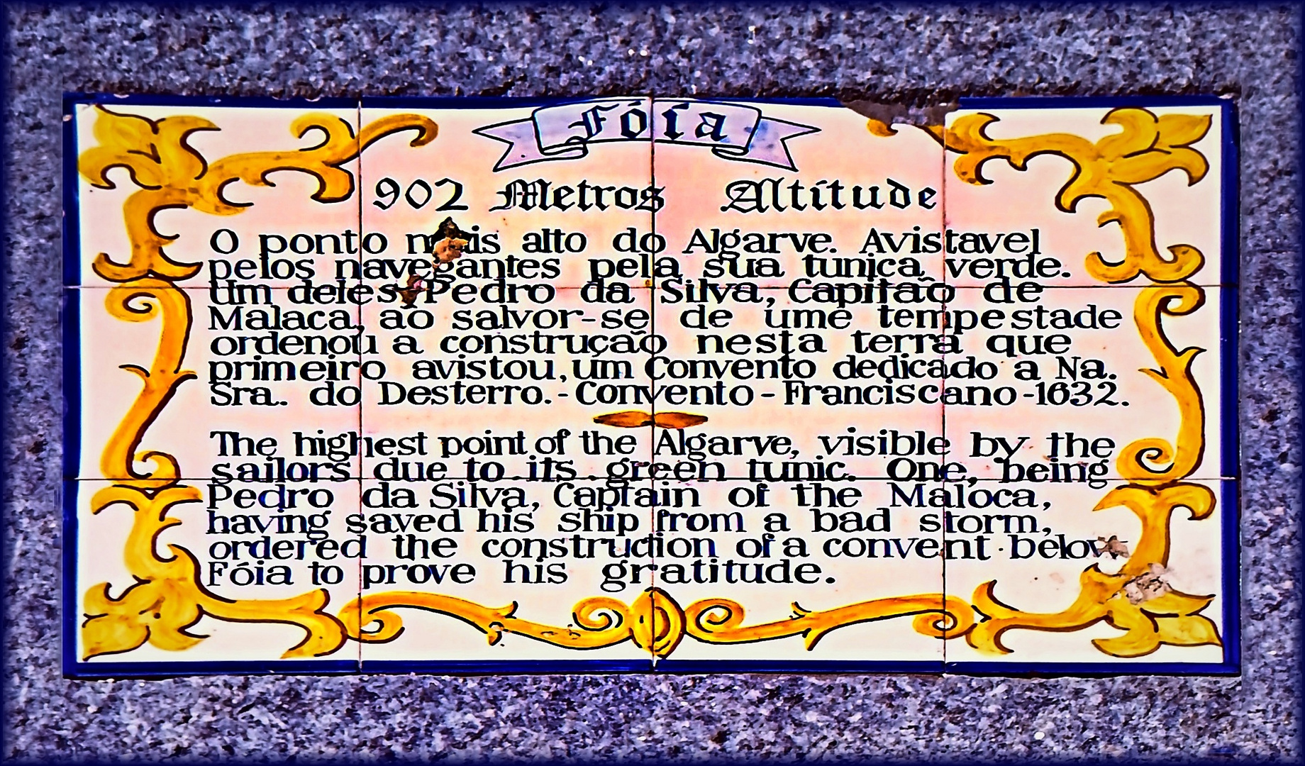 Azulejos Gipfelschild