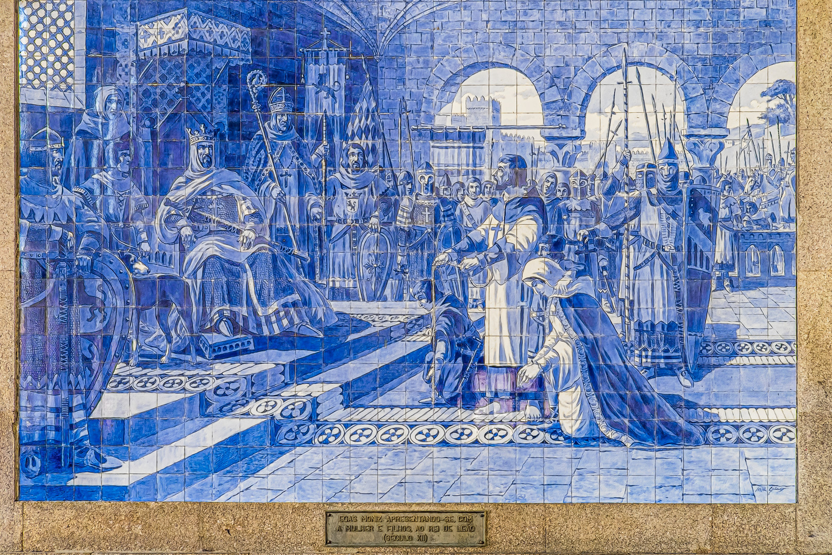 Azulejos im alten Bahnhof von Porto