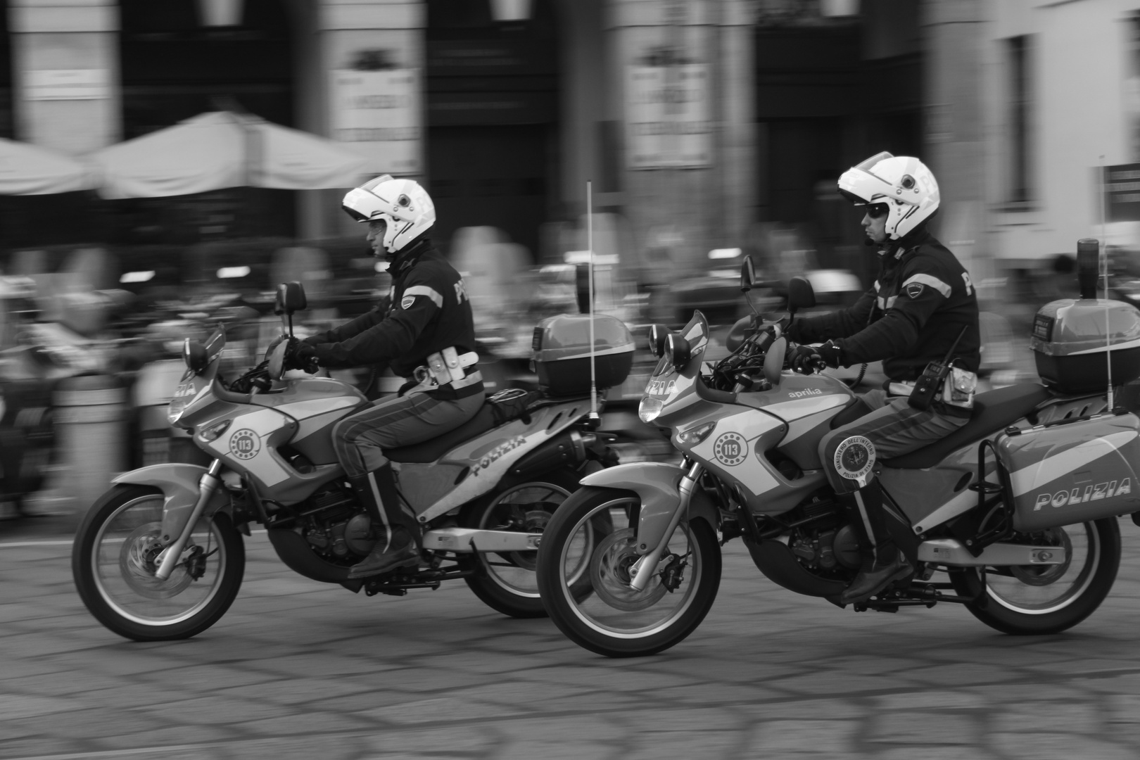 B & W .Police