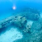 B17 Bomber mit Taucher