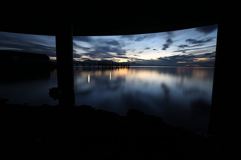 Sonnenuntergang am Chiemsee bei Fön von Petronas