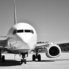 B737 in B&W