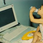 baby and computer