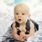 Baby auf Wolkenbett - Kitsch ???