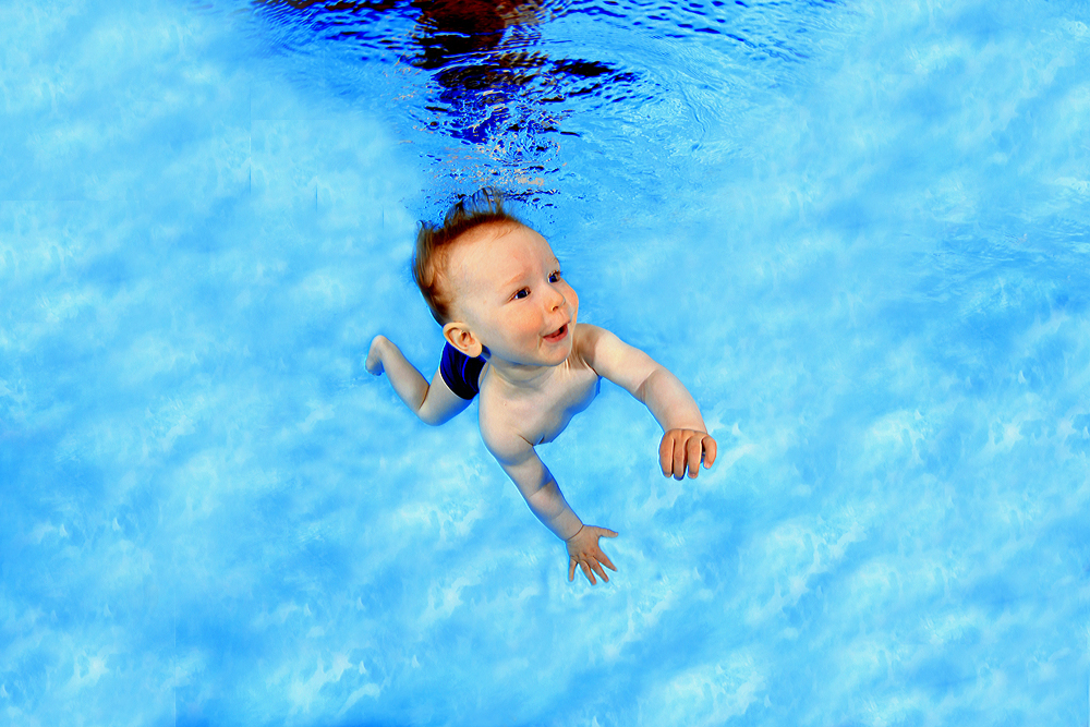 babyschwimmen - tauchendes Baby - "nirvana baby style"