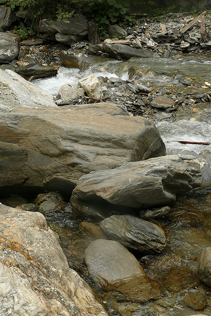 Bachbett der Saltina oberhalb von Brig Wallis Schweiz 4