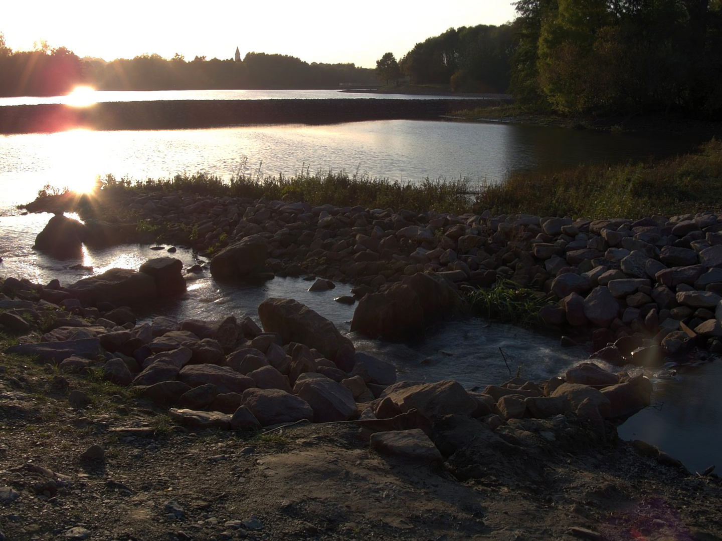 Bachlauf am herbstlichen Obersee