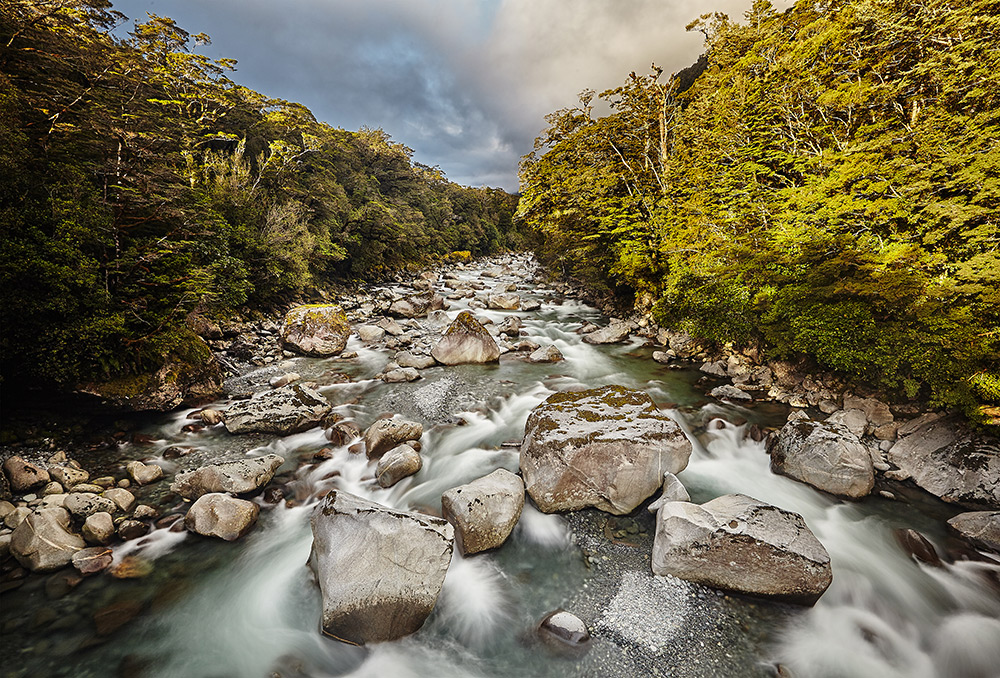 Bachlauf am Milford Sound