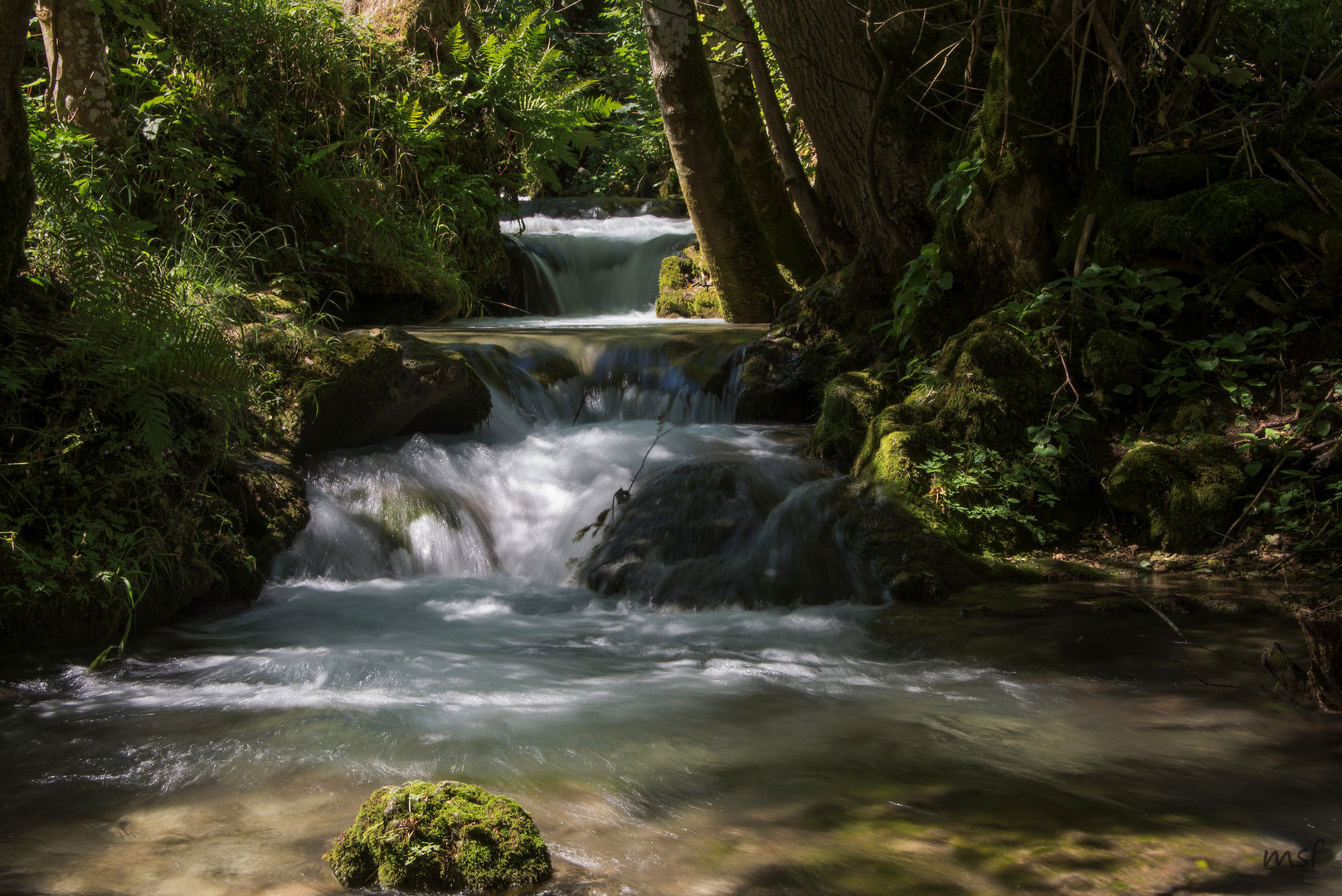 Bachlauf am Uracher Wasserfall