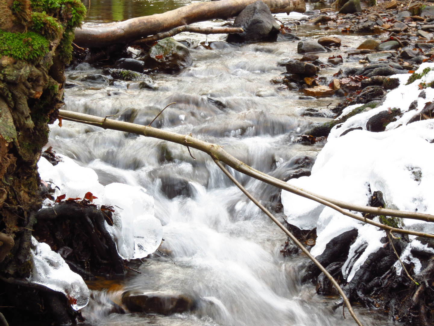 Bachlauf im Winter