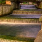 Bachlauf mit " Wasserfällen " in Paderborn