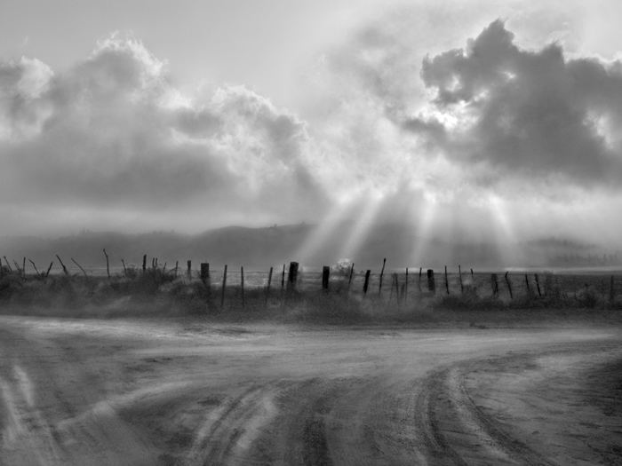 Back Road Vista bw