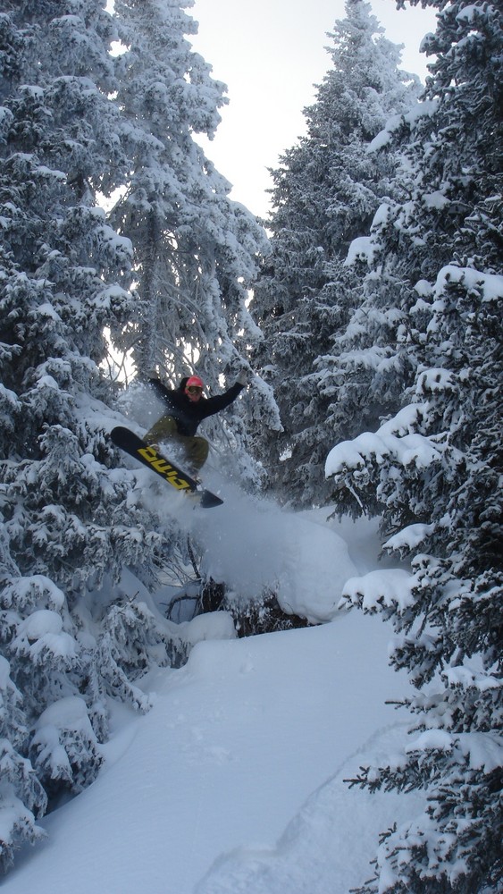 Backcountry snowboarding