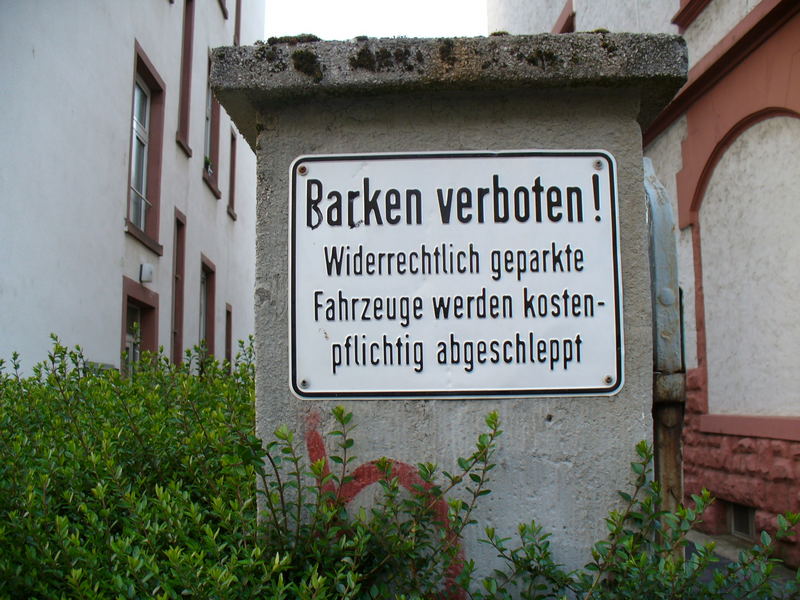 Backen verboten