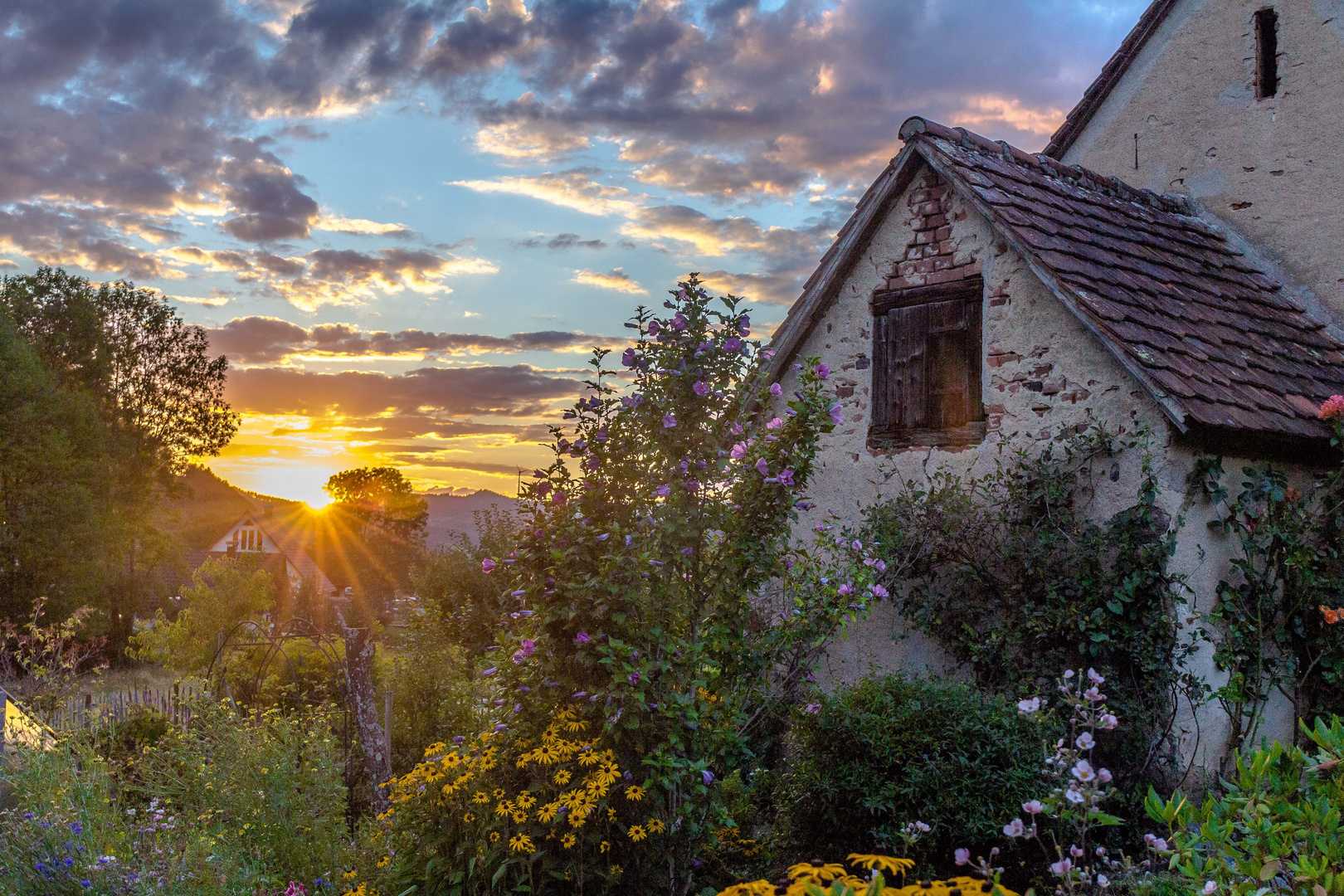 Backhäusle im Sonnenuntergang