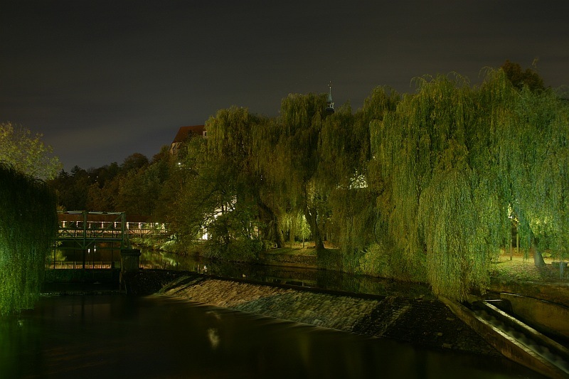 Backnang an der Murr bei Nacht