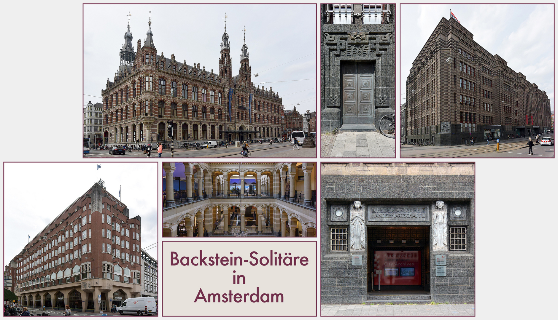 Backstein-Solitäre in Amsterdam