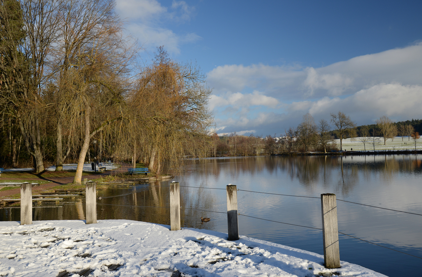 Bad Dürrheim: Winterlicher Salinensee