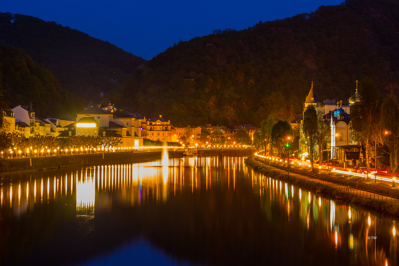 Bad Ems bei Nacht