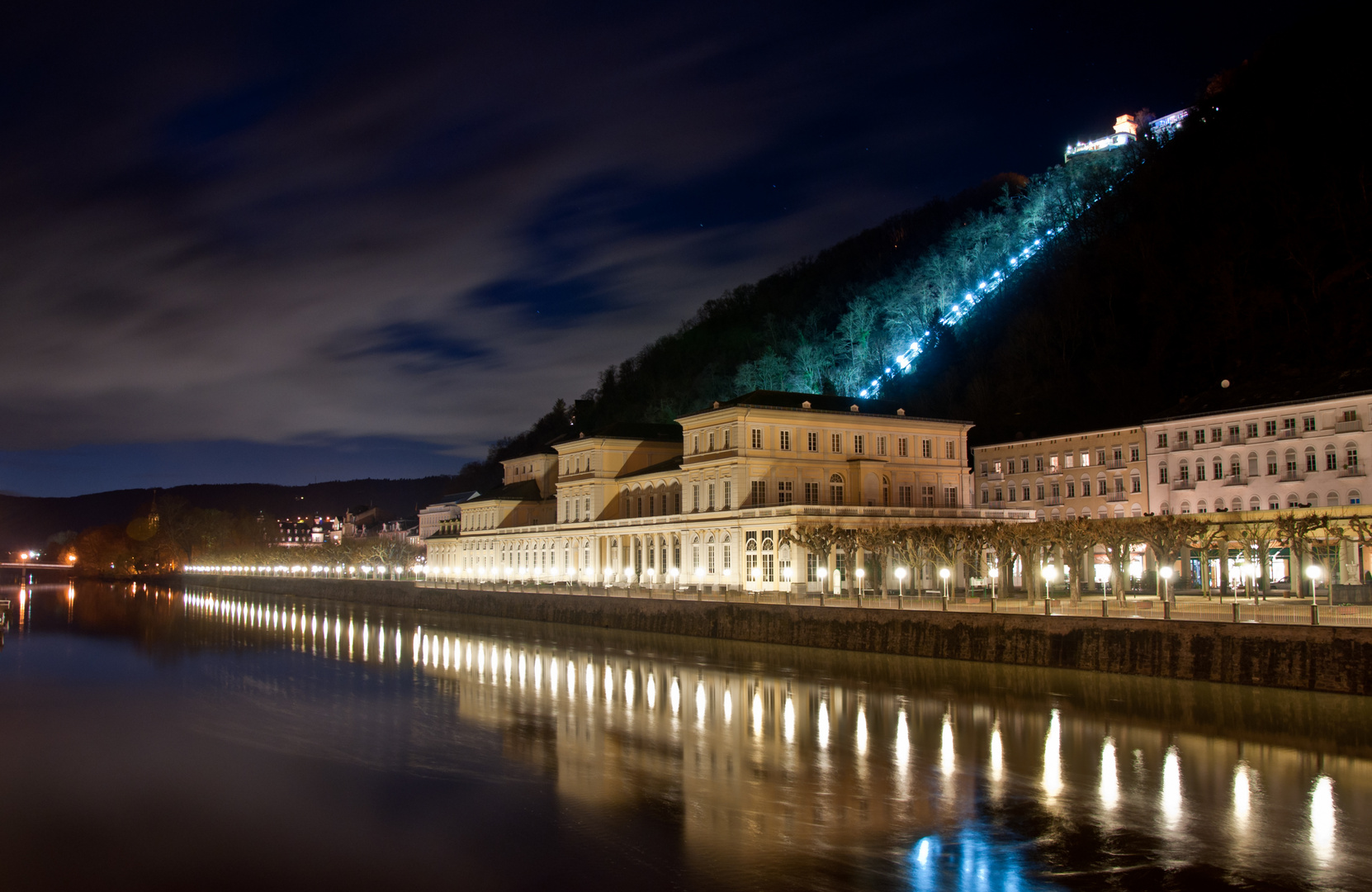 Bad Ems Kurhaus am Abend