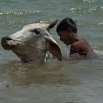 Bad im Mekong (2)