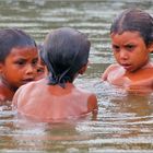 Bad im Rio Siapa/Amazonas