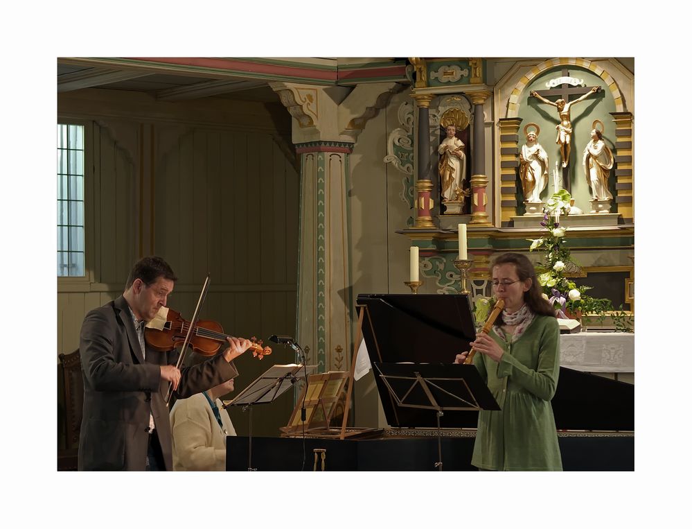 Bad Lauterberg / Harz - St. Andreas " Musiker, bei der Probe in der St. Andreas Kirche...."