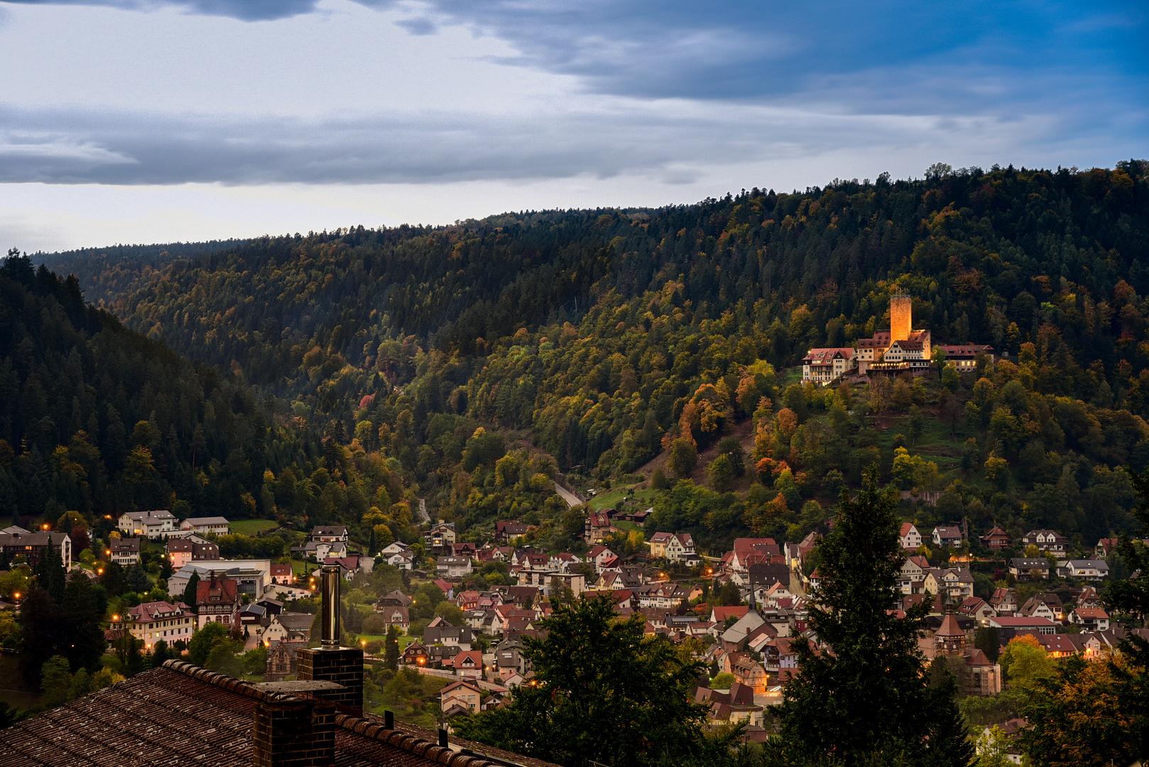 Bad Liebenzell am späten Abend