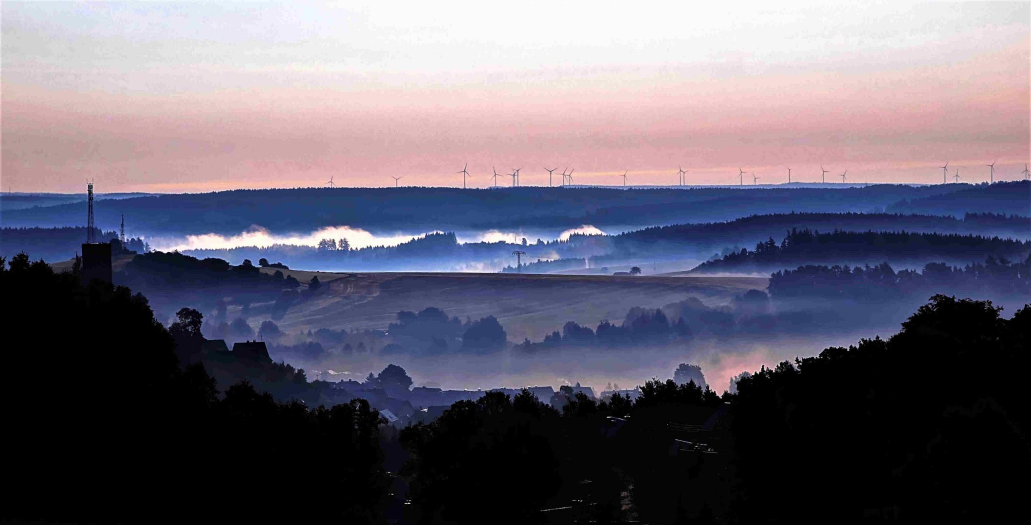 Bad Lobenstein im Morgennebel