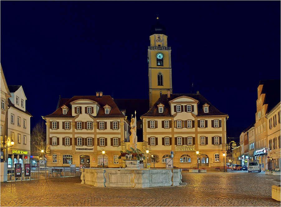 Bad Mergentheim Marktplatz mit Brunnen