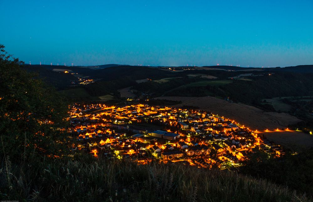 Bad Münster am Stein bei Nacht