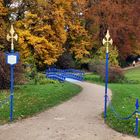 Bad Muskau: Fuchsienbrücke im Pücklerpark.